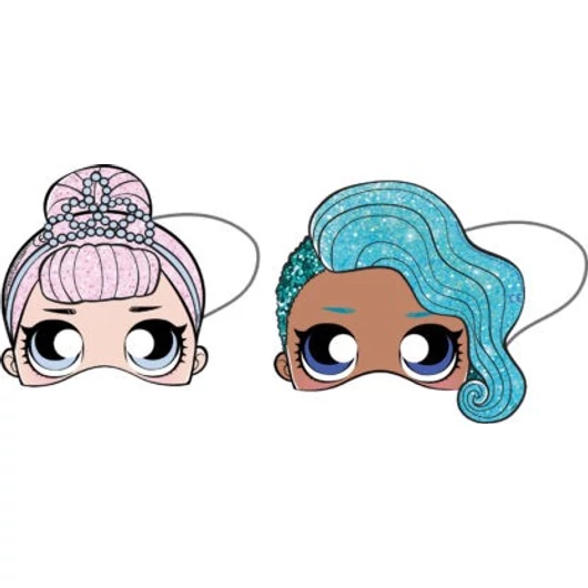 LOL Surprise Glitterati maszk, álarc 6 db-os