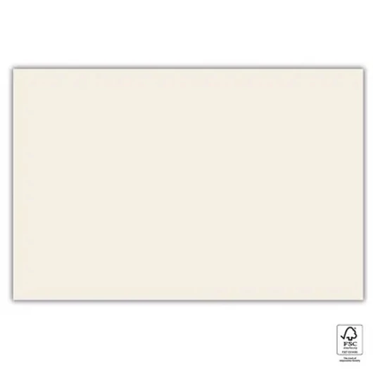 Unicolour Cream, Krémszínű papír asztalterítő 120x180 cm FSC