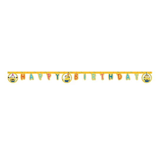 Minyonok The Rise of Gru Happy Birthday felirat FSC 2 m