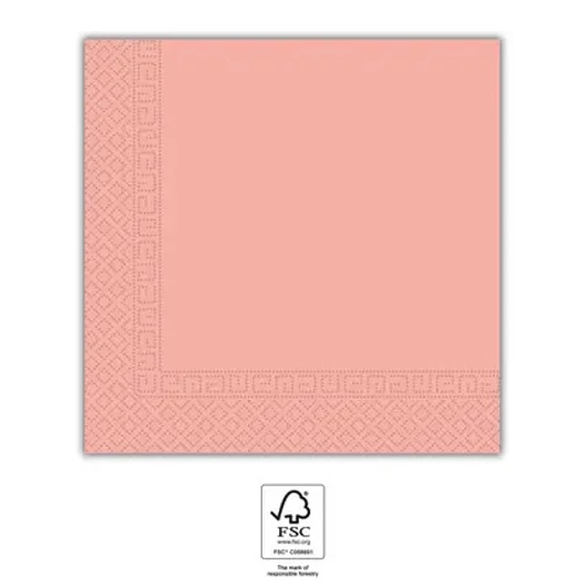 Rózsaszín Unicolour Pink szalvéta 20 db-os 33x33 cm FSC