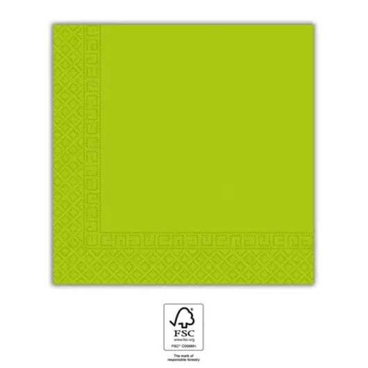 Zöld Unicolour Light Green szalvéta 20 db-os 33x33 cm FSC