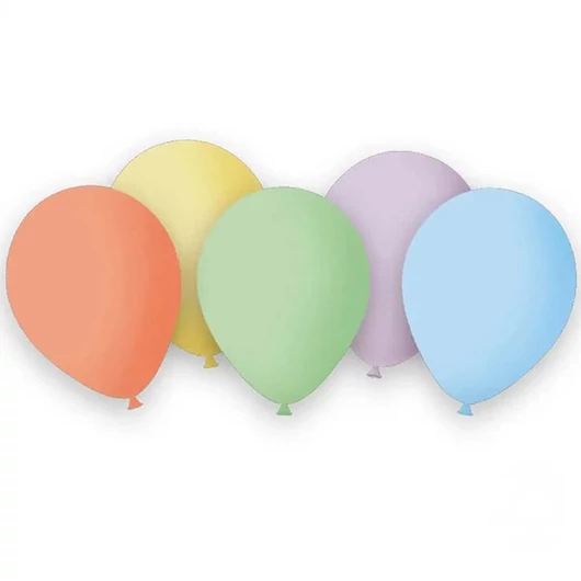 Színes Pastel léggömb, lufi 12 db-os