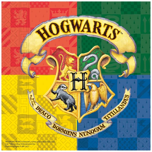 Harry Potter Hogwarts Houses szalvéta 20 db-os 33x33 cm FSC