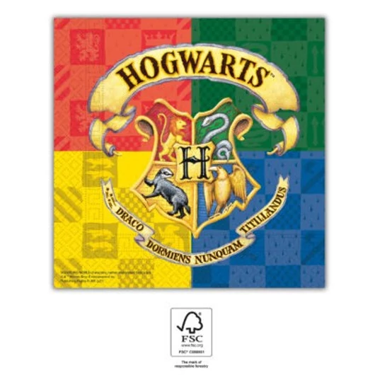 Harry Potter Hogwarts Houses szalvéta 20 db-os 33x33 cm FSC