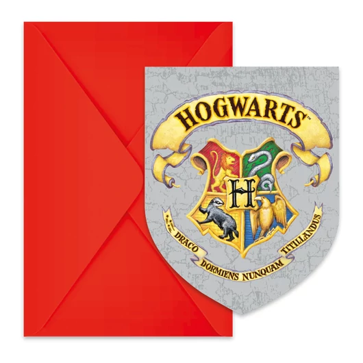 Harry Potter Hogwarts Houses party meghívó 6 db-os FSC