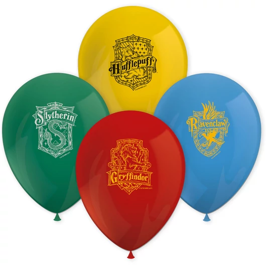 Harry Potter Hogwarts Houses léggömb, lufi 8 db-os