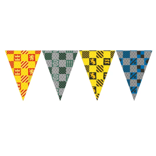 Harry Potter Hogwarts Houses zászlófüzér FSC 2,3 m
