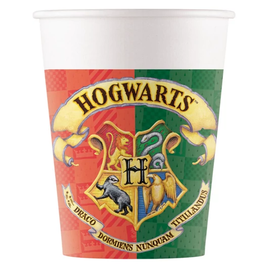 Harry Potter Hogwarts Houses papír pohár 8 db-os 200 ml FSC