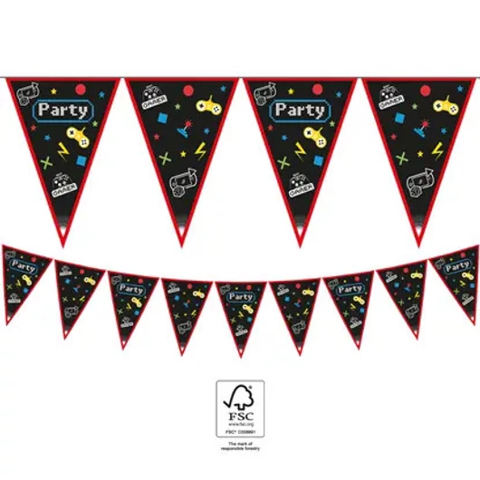 Gaming Party zászlófüzér FSC 2,3 m