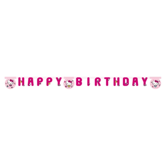 Hello Kitty Fashion Happy Birthday felirat FSC 2 m