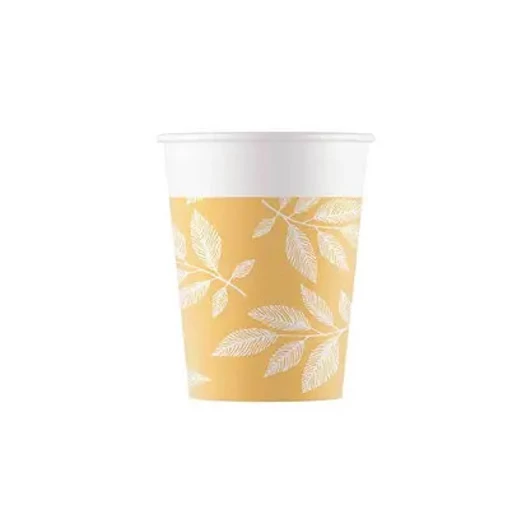 Levél Orange Leaves papír pohár 8 db-os 200 ml