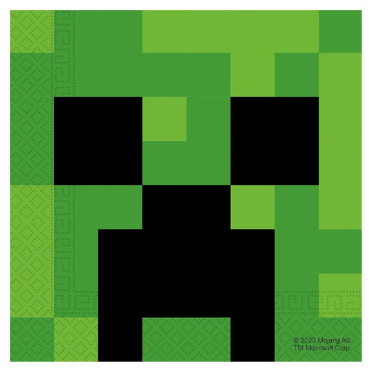 Minecraft Green szalvéta 20 db-os 33x33 cm FSC