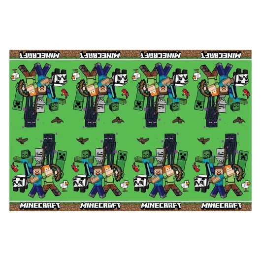 Minecraft Green műanyag asztalterítő 120x180 cm
