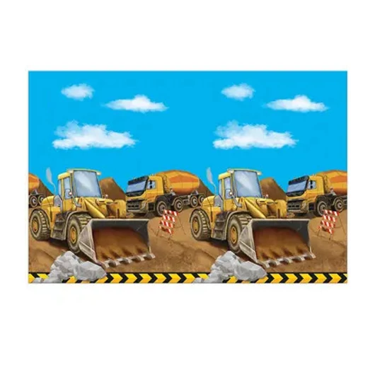 Építkezés Grabber műanyag asztalterítő 120x180 cm