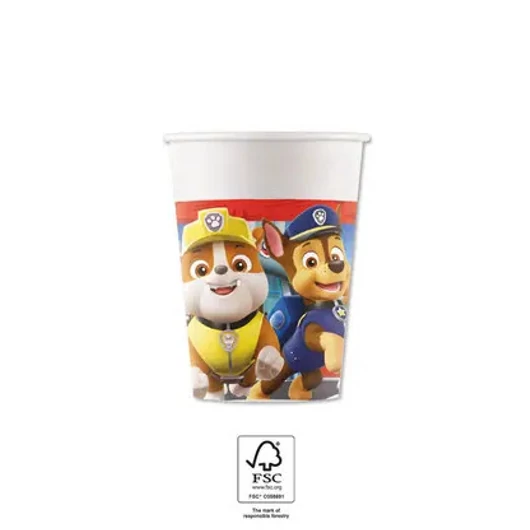 Mancs Őrjárat Rescue Heroes papír pohár 8 db-os 200 ml FSC