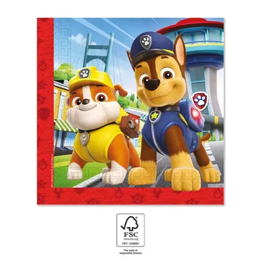 Mancs Őrjárat Rescue Heroes szalvéta 20 db-os 33x33 cm FSC