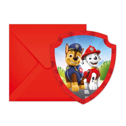 Mancs Őrjárat Rescue Heroes party meghívó 6 db-os FSC