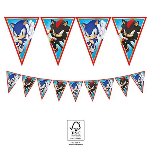 Sonic a sündisznó Sega zászlófüzér FSC 2,3 m