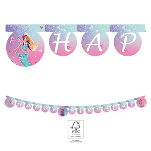 Barbie Fantasy Happy Birthday felirat FSC 2 m