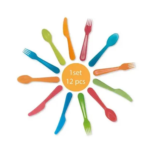 Színes Rainbow evőeszköz készlet 12 db-os