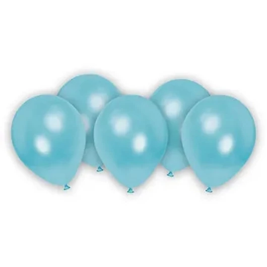Kék Metallic Pastel Blue léggömb, lufi 8 db-os