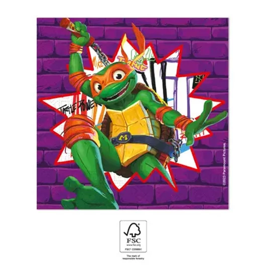 Tini Nindzsa Teknőcök Purple szalvéta 20 db-os 33x33 cm FSC