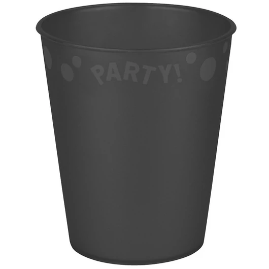 Black, Fekete micro prémium műanyag pohár 250 ml