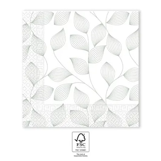 Levél Grey szalvéta 20 db-os 33x33 cm FSC