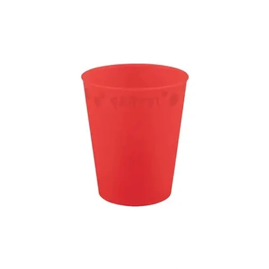 Piros Bright red micro prémium műanyag pohár 250 ml