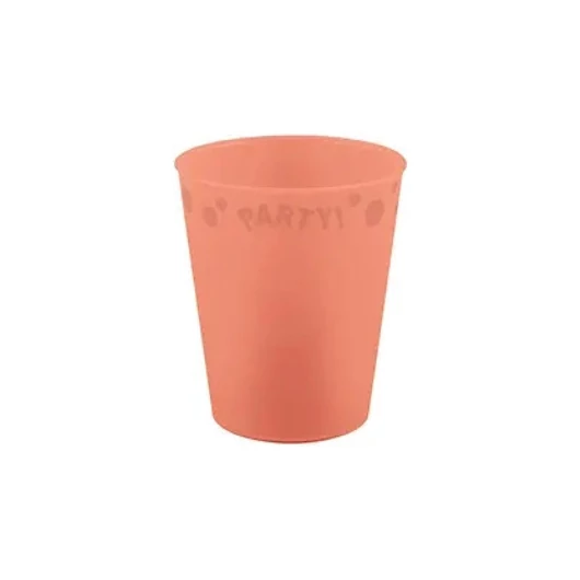 Lazacszín Pastel Salmon micro prémium műanyag pohár 250 ml