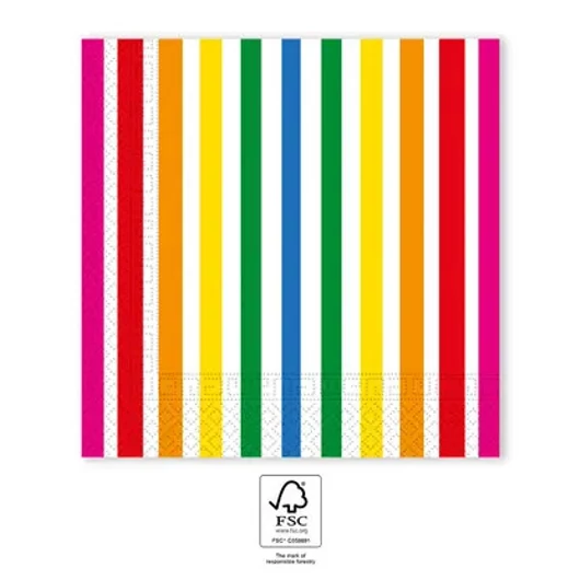 Színes Bright Colors szalvéta 20 db-os 33x33 cm FSC