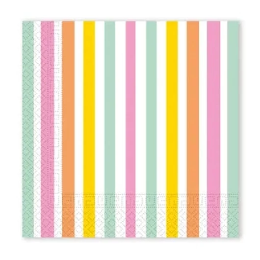 Színes Pastel Stripes szalvéta 20 db-os 33x33 cm FSC