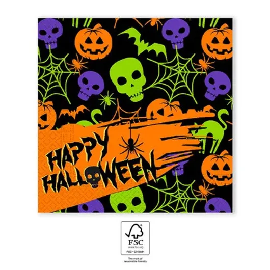 Halloween Happy szalvéta 20 db-os 33x33 cm FSC