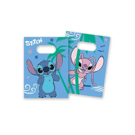 Disney Lilo és Stitch, A csillagkutya Angel papír ajándéktasak, ajándékzacskó 4 db-os