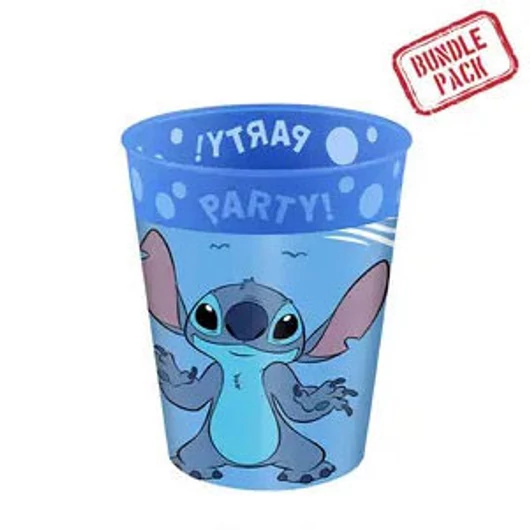 Disney Lilo és Stitch, A csillagkutya Angel micro prémium műanyag pohár szett 4 db-os 250 ml