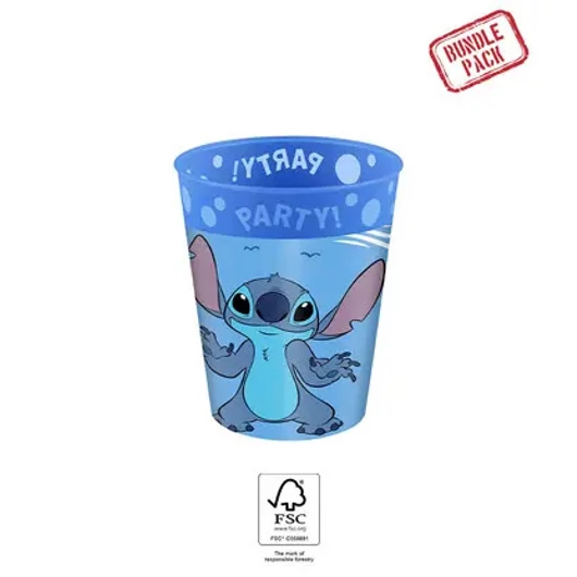 Disney Lilo és Stitch, A csillagkutya Angel micro prémium műanyag pohár szett 4 db-os 250 ml