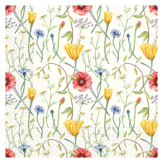 Virágos Wild szalvéta 20 db-os 33x33 cm