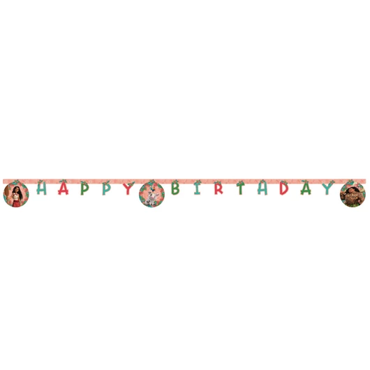 Disney Vaiana Sailing Spirit Happy Birthday felirat FSC 2 m