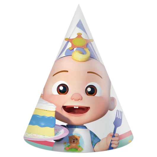 CoComelon Birthday parti kalap, csákó 6 db-os FSC