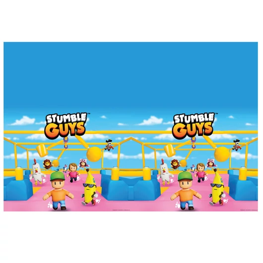 Stumble Guys Chaos Runner műanyag asztalterítő 120x180 cm