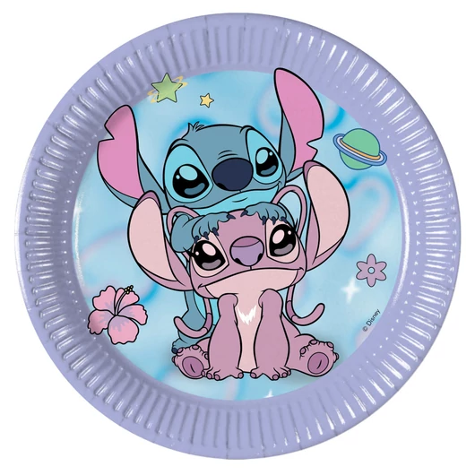 Disney Lilo és Stitch, A csillagkutya Angel Cute papírtányér 8 db-os 20 cm FSC