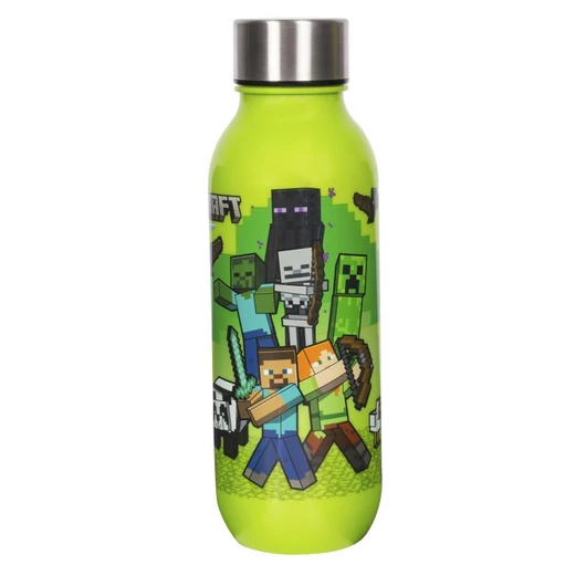 Minecraft Crafting műanyag kulacs csavaros kupakkal 640 ml