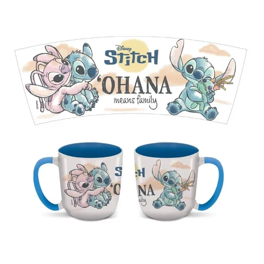 Disney Lilo és Stitch, A csillagkutya Ohana Elite porcelán bögre 380 ml (13 oz) Díszdobozban