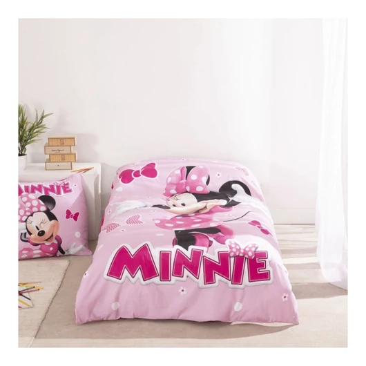 Disney Minnie Pink Polka Bow ágyneműhuzat 140×200cm, 65x65 cm