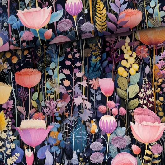 Prémium mintás futter, Éjszakai virágzás 1,70 x0,50 m