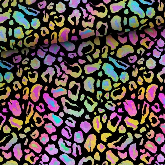 Prémium mintás futter, Színes leopárdfoltok 1,70 x 0,50 m