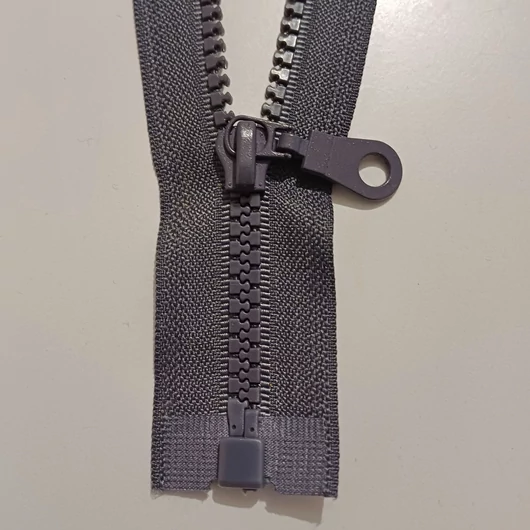 Bontható cápa cipzár, 75 cm középszürke