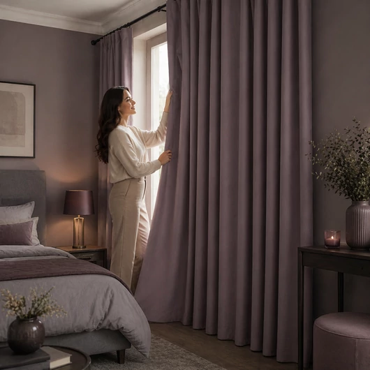 Black Out függöny anyag, mályva