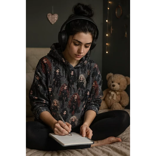 Prémium mintás futter, Goth lányok