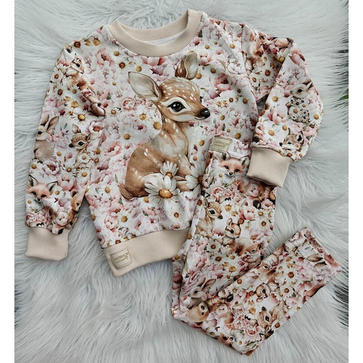 Prémium Futter, szabadidő anyag panel 40x50 cm, Őz virágok között